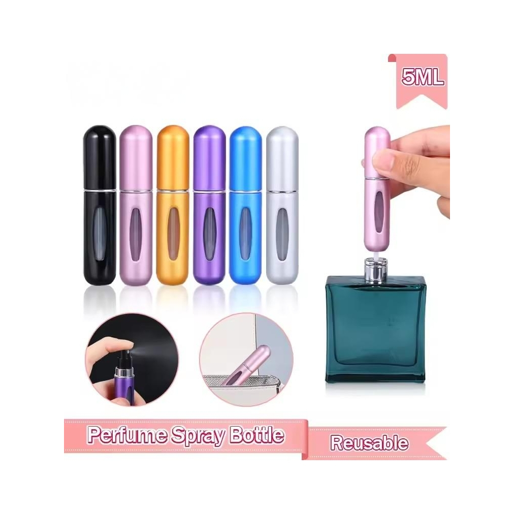 🔥 ‌ขวดปั๊มน้ำหอมพกพา 5ml | สำหรับเติมน้ำหอม | วัสดุแก้วเกรดพรีเมียม | ปั๊มสเปรย์ปรับแรงดันได้ | ส่งฟรีทั่วไทย