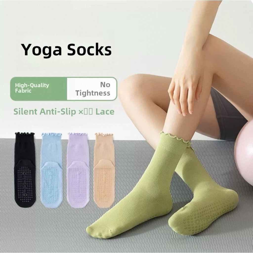 ถุงเท้ากันลื่น สำหรับพิลาทิส โยคะ 💖✨ ถุงเท้า pilates พร้อมส่งจากไทย🇹🇭