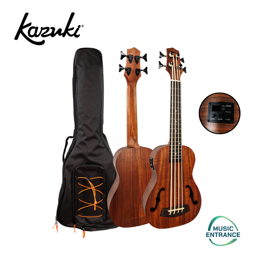 Kazuki UBASS อูคูเบสไฟฟ้า อูคูเลเล่ เบสไฟฟ้า มีจูนเนอร์ในตัว แถมฟรี กระเป๋าพร้อมสายสะพายหลัง