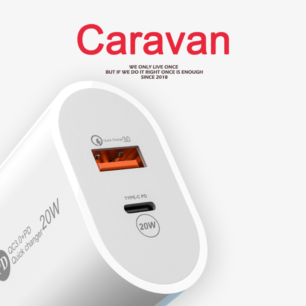 Caravan Crew PD Charger (USB-C + USB-A) อะแดปเตอร์ ชาร์จเร็ว