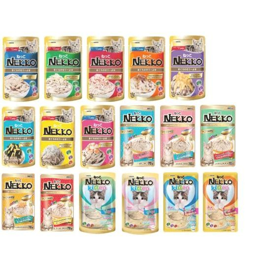 Nekko Cat Pouch เน็กโกะ อาหารแมว อาหารเปียกแมว อาหารเปียกสำหรับแมว จำนวน 48 ซอง ( ยกลัง )
