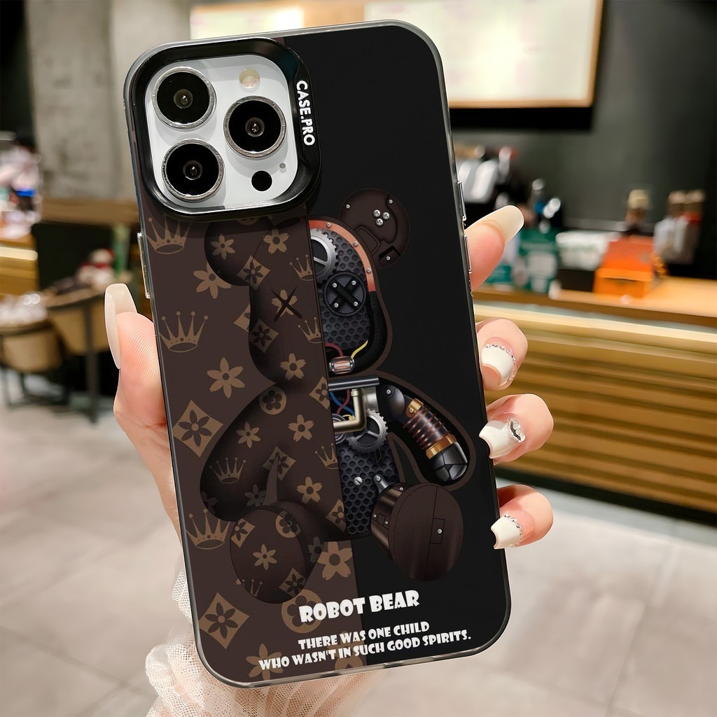 Bearbrick แบรนด์หรู เคสสําหรับiphone 16 15 Pro Max 14 XR 13 11 12 Pro Max 8 7 6 6S Plus X Xs Max Se 2020 13 12 11 แฟชั่น ราคา ถูกที่สุด ดีลบีเคเค แกลเลอรีภาพที่ 2