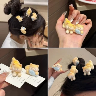 พร้อมส่ง!🇹🇭 ราคา/คู่ Meow Me Hug กิ๊บแมวขี้อ้อนกอดปลาน้อย กิ๊บแมวขนนิ่มสุดคิวท์ กิ๊บนอนเกาะหัว งานเกาหลี พรีเมี่ยมคุณภาพ