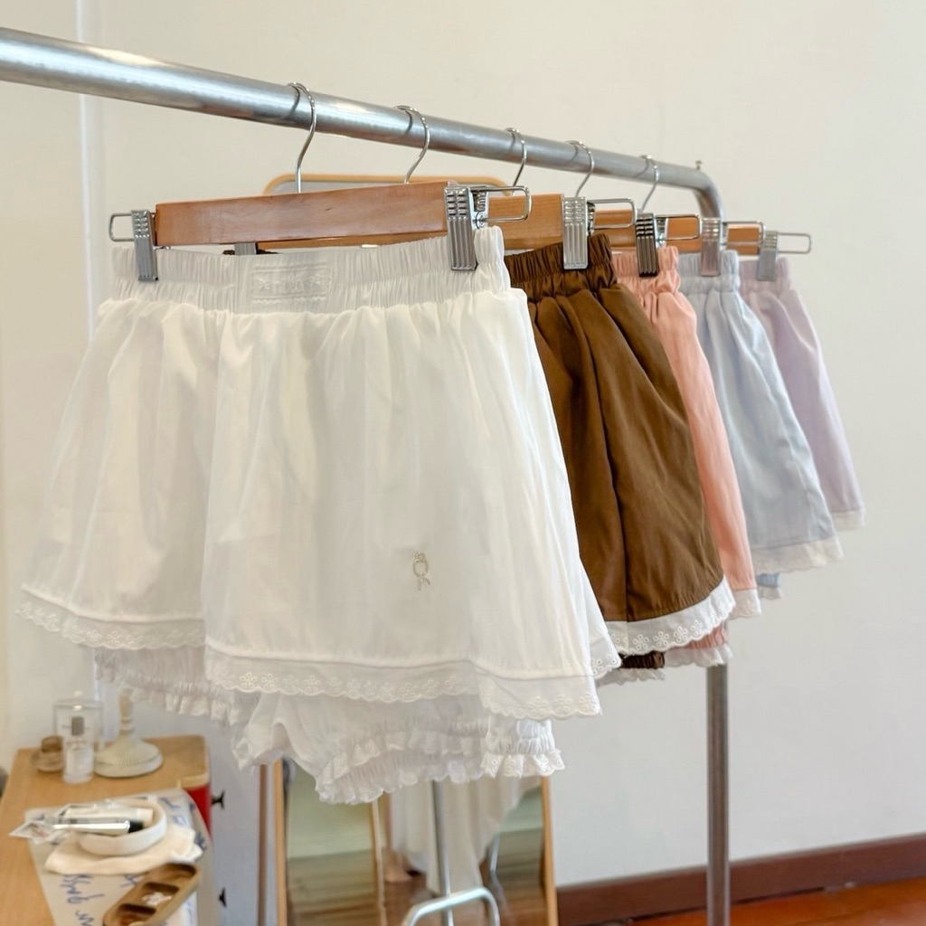 RIKA น้องมะเขือเทศกระโปรงกางเกงจั้มขาแต่งลูกไม้