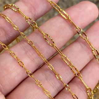 สร้อยสแตนเลสเลเซอร์ 22k ลายโซ่วิ้งค์ มี 3 ขนาด ทั้งสีทองเลเซ…