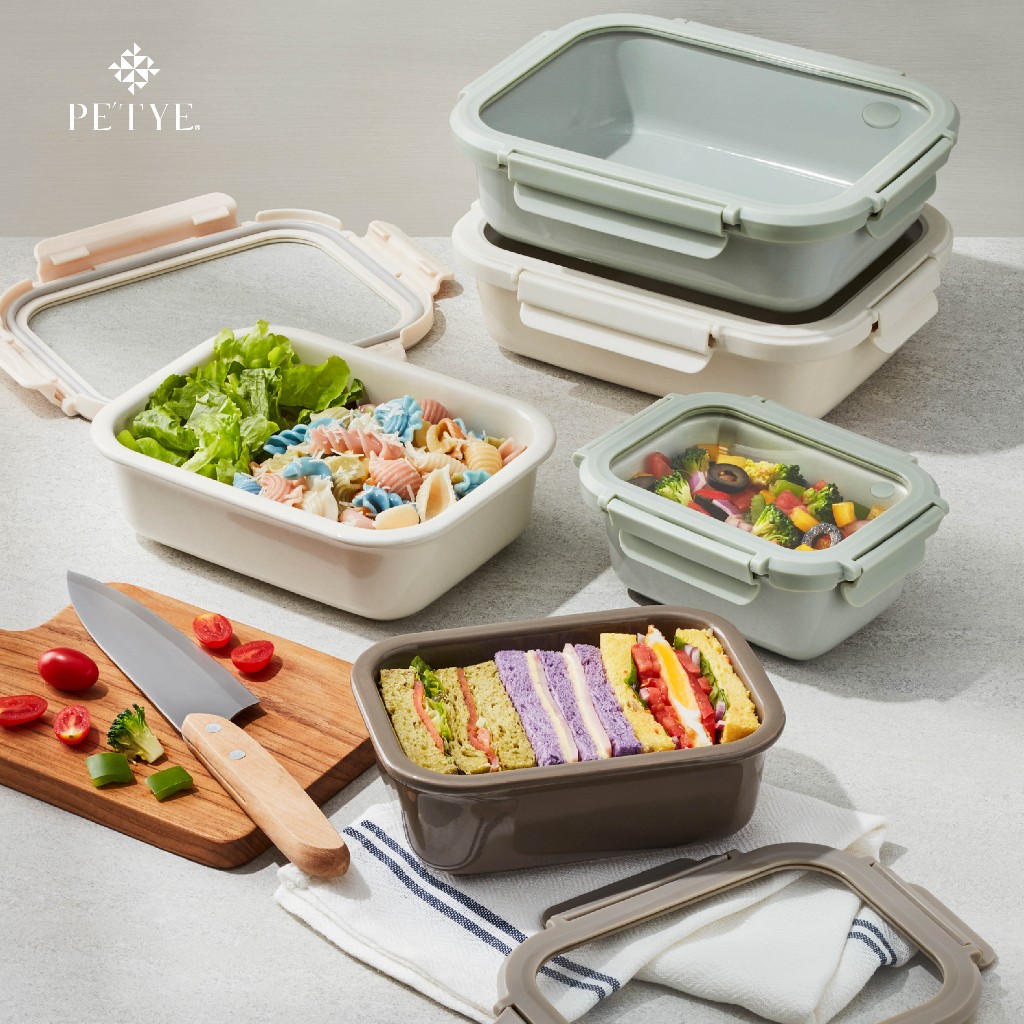 PE'TYE Food Lock กล่องเก็บอาหารเซรามิกสไตล์มินิมอล สามารถเข้าเตาอบได้
