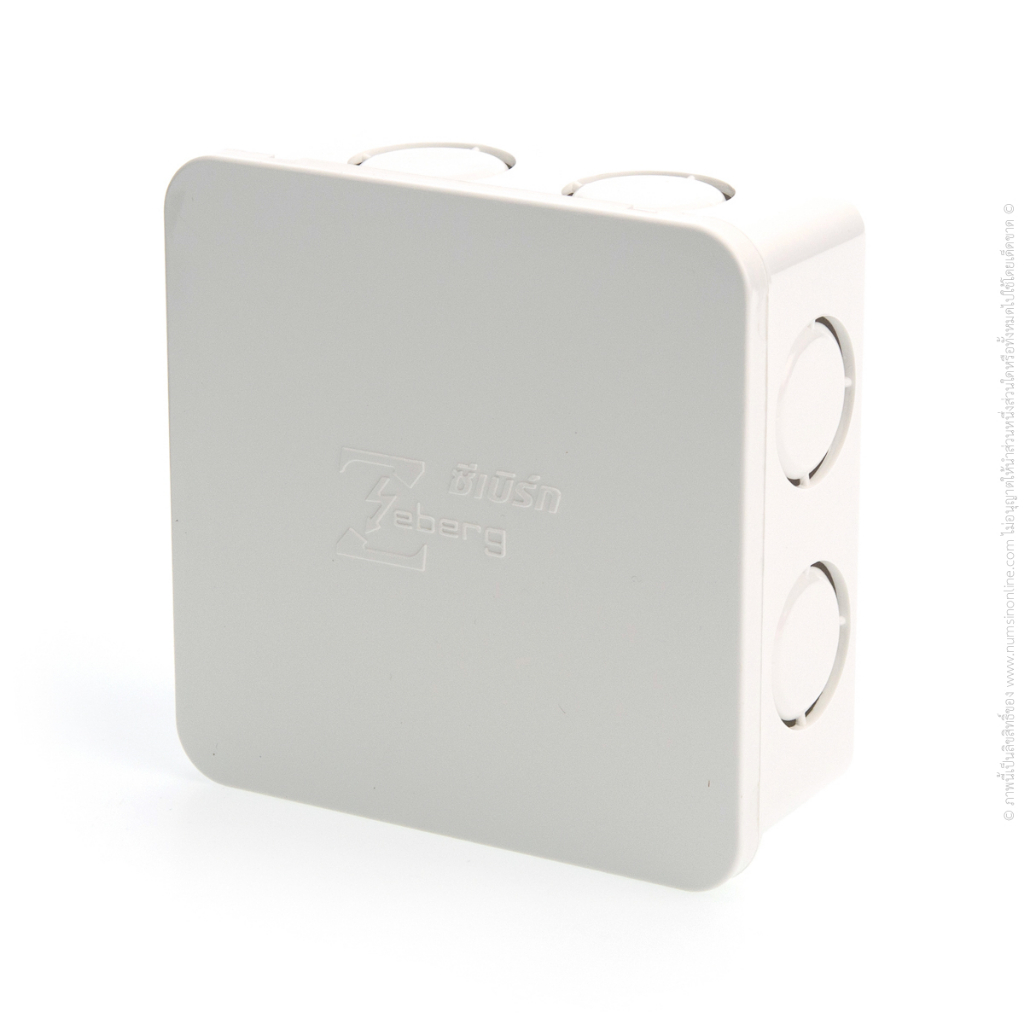 กล่องพักสายสีขาว 4"x4" ZEBERG ZBU442