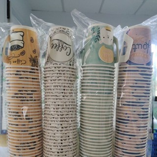 แก้วกระดาษ 6.5cc มีหูคละลายในลัง ยกลังบรรจุแถวละ50ใบx40แถว