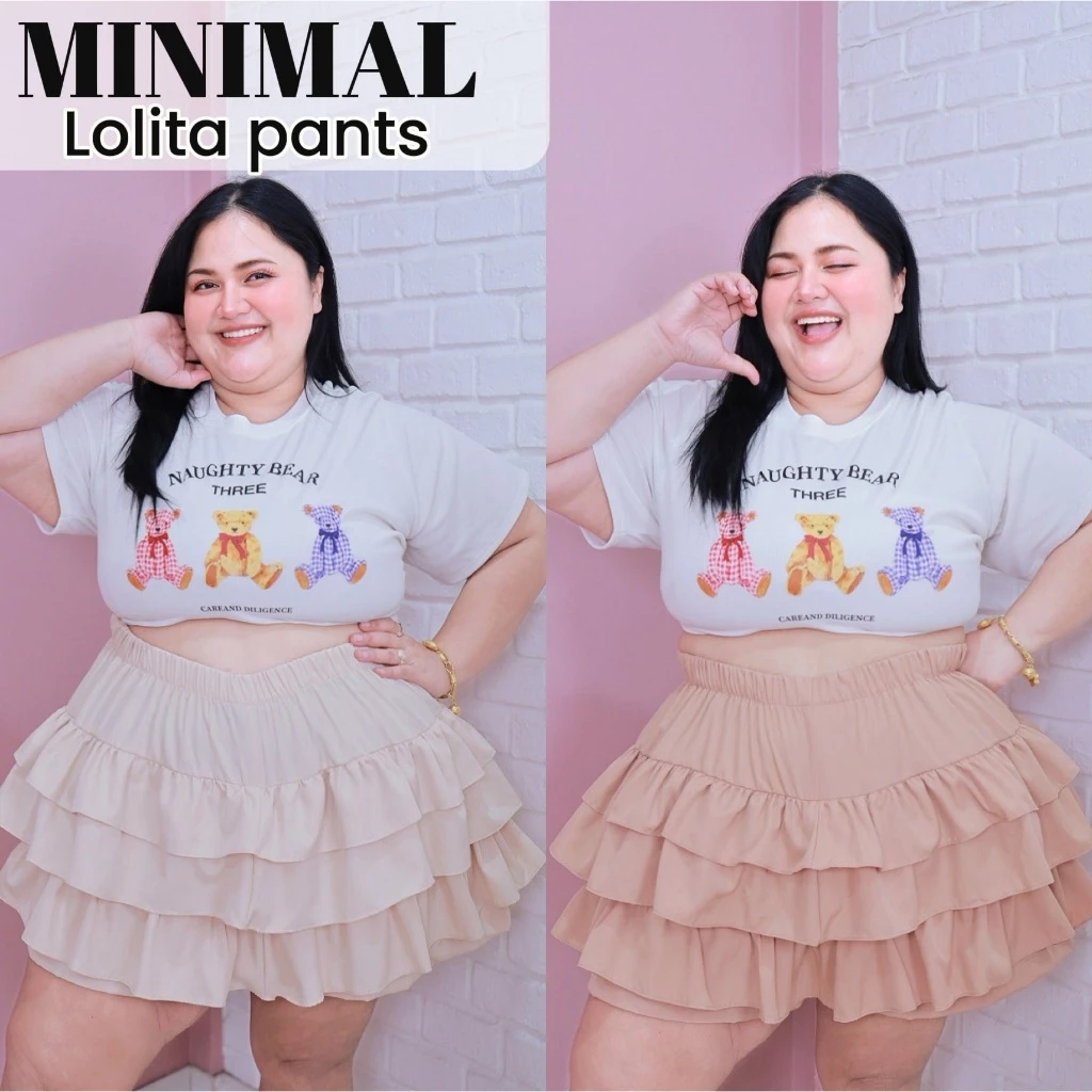 [ ส่งฟรี🔥 ] ก740/ก742 กางเกงขนมชั้น กางเกงกระโปรงขนมชั้น Lolita pants กางเกงขาสั้นคนอ้วน พลัสไซส์ สาวอวบ ทรงสวย ผ้าดีมาก