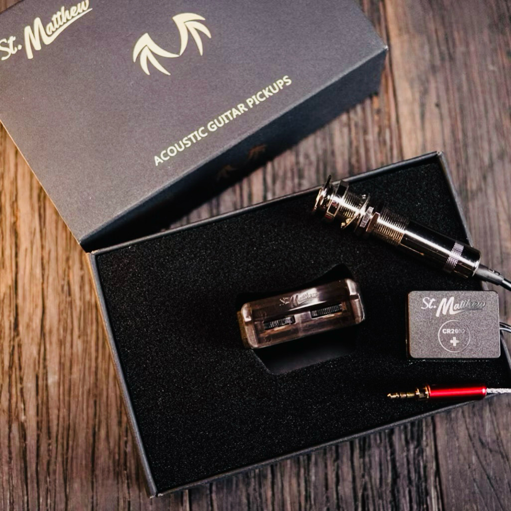 St. Matthew PM-1 Acoustic Guitar Pickup ปิคอัพ สำหรับกีต้าร์โปร่ง เอาใจคนที่ไม่ต้องการเจาะกีตาร์เยอะจร้า
