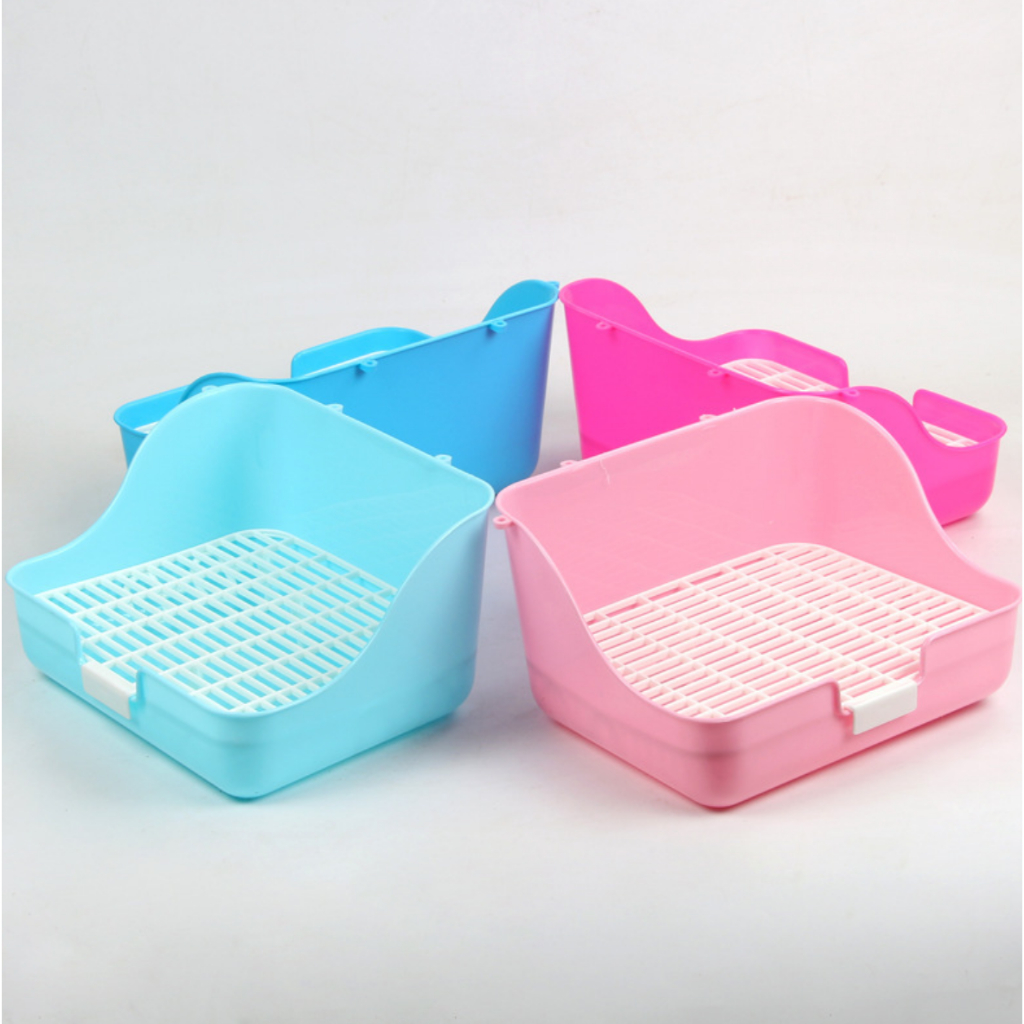PP-196 ห้องน้ำสำหรับกระต่ายและสัตว์เลี้ยงทรงสี่เหลี่ยม ห้องน้ำสัตว์เลี้ยงดีไซน์ทันสมัย ผลิตจากพลาสติกคุณภาพสูง