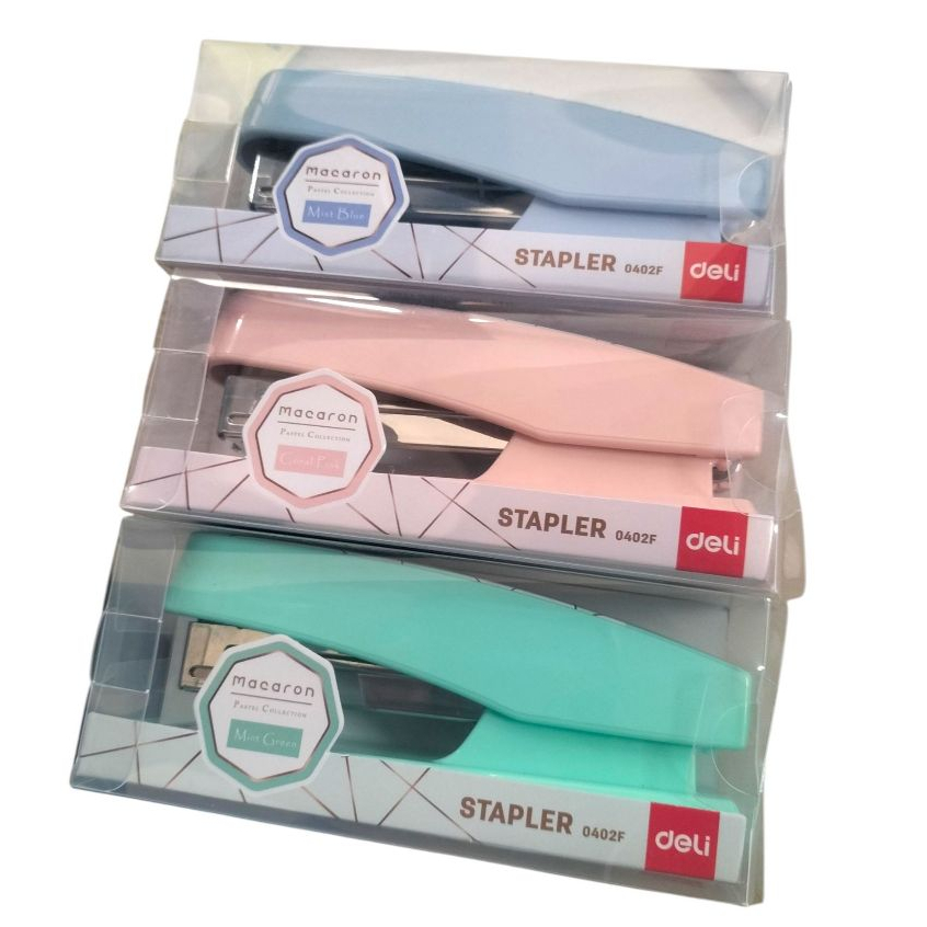 เครื่องเย็บ Deli 0402F Macaron สุ่มสี 1 อัน