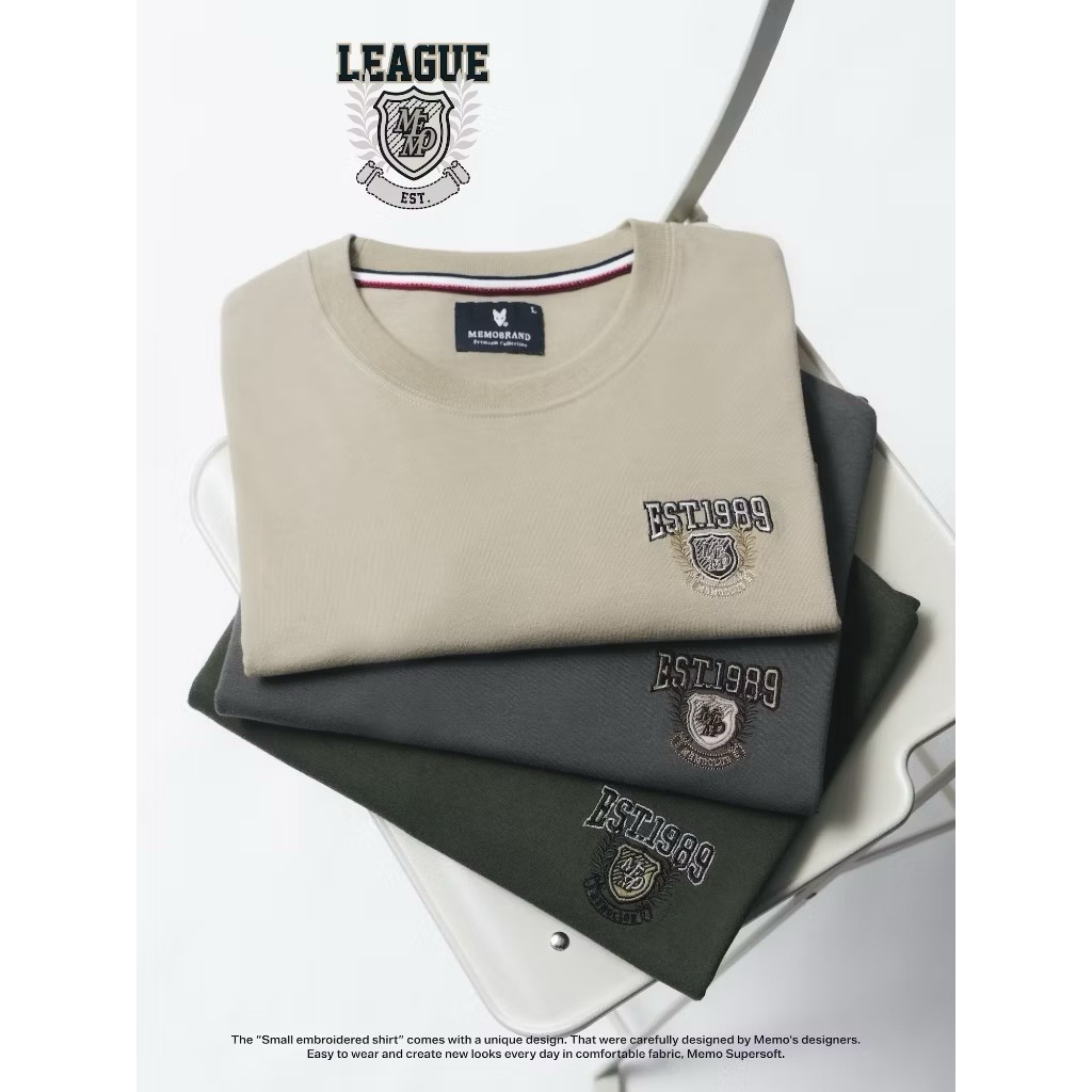 MeMo™ | NEW | League EST. ผ้า Supersoft แขนสั้น ทรง Unisex ✅ เก็บปลายทาง – โปรปัง