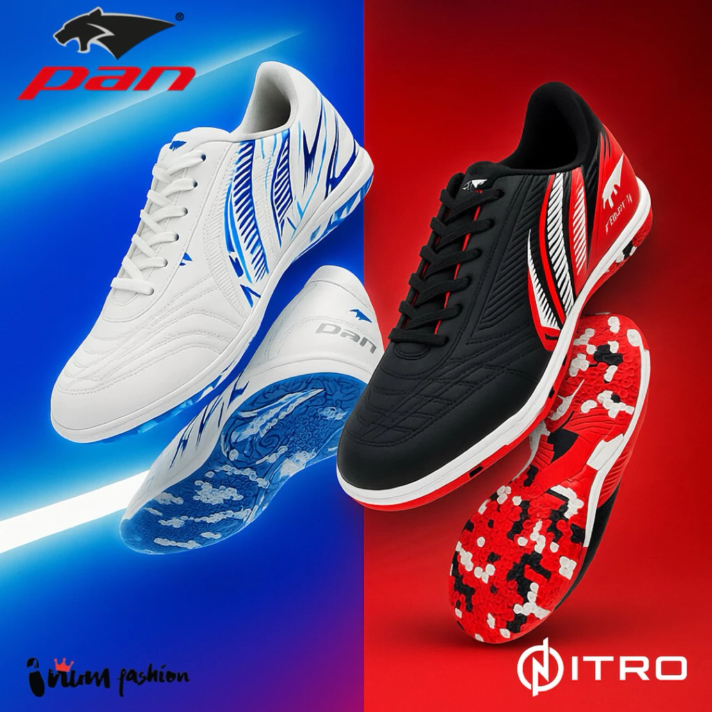 NFshoes รองเท้ากีฬาฟุตซอลแพน PAN NITRO PF14NA-NB ใช้ได้ทุกสนาม ยึดเกาะหนึบ ใส่กระชับเท้า ออกกำลังกาย Sport