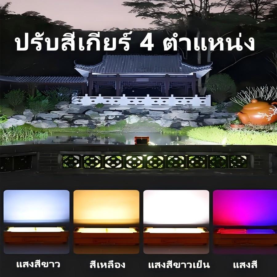 【รับประกัน10ปี 】ไฟแคมป์ปิ้ง 30000Wไฟโซล่าเซลล์ ปรับสว่างได้4เกียร์ จอแสดงผลแบตอัจฉริยะ สปอตไลท์พกพา ไฟโซล่าเซล ไฟฉุกเฉิน - รูปที่ 4