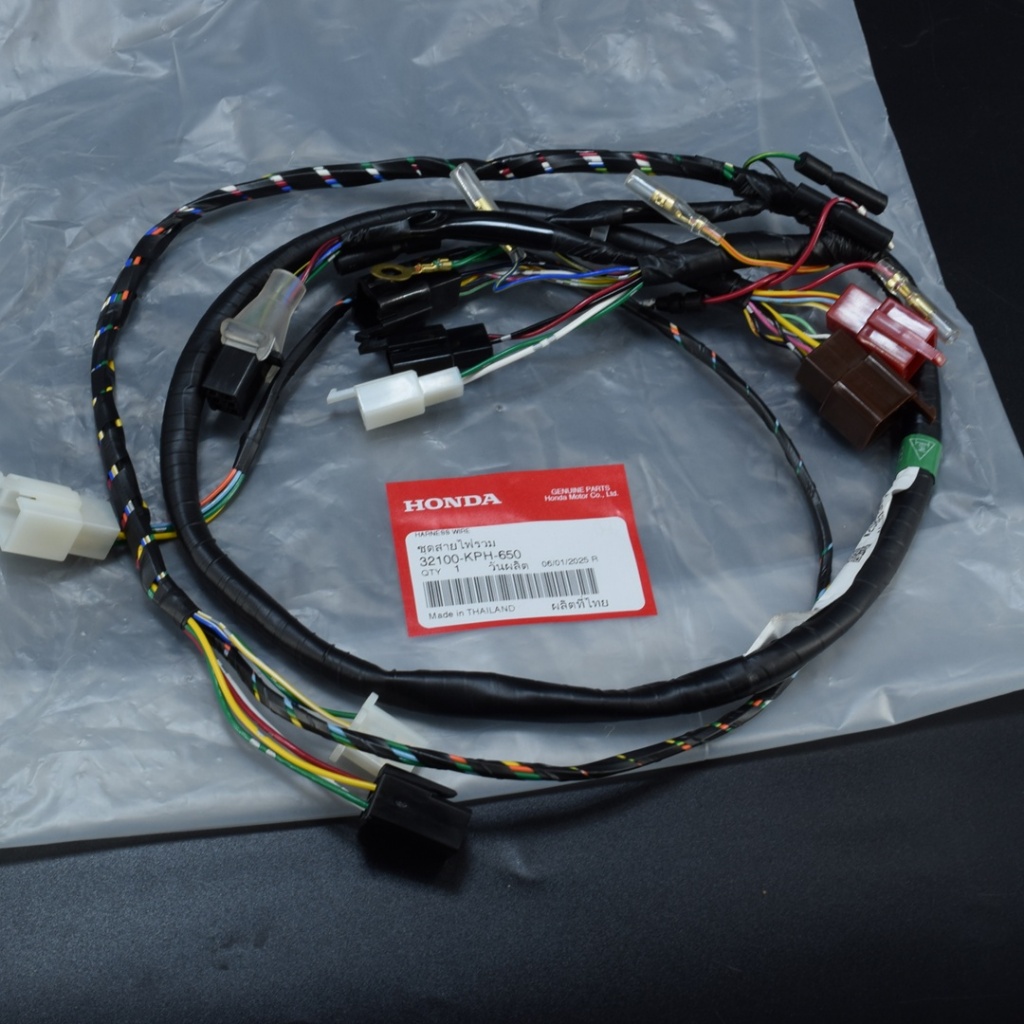 ชุดสายไฟรวม ชุดสายไฟเมน เวฟ125R สตาร์ทมือ แท้ศูนย์ฮอนด้า ราคา/1ชิ้น 32100-KPH-650