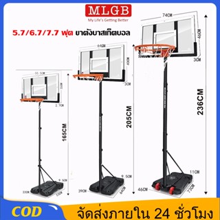 ห่วงบาสเก็ตบอลขนาดเล็ก 165/205/236CM ห่วงบาสเก็ตบอลแบบพกพาสำ…