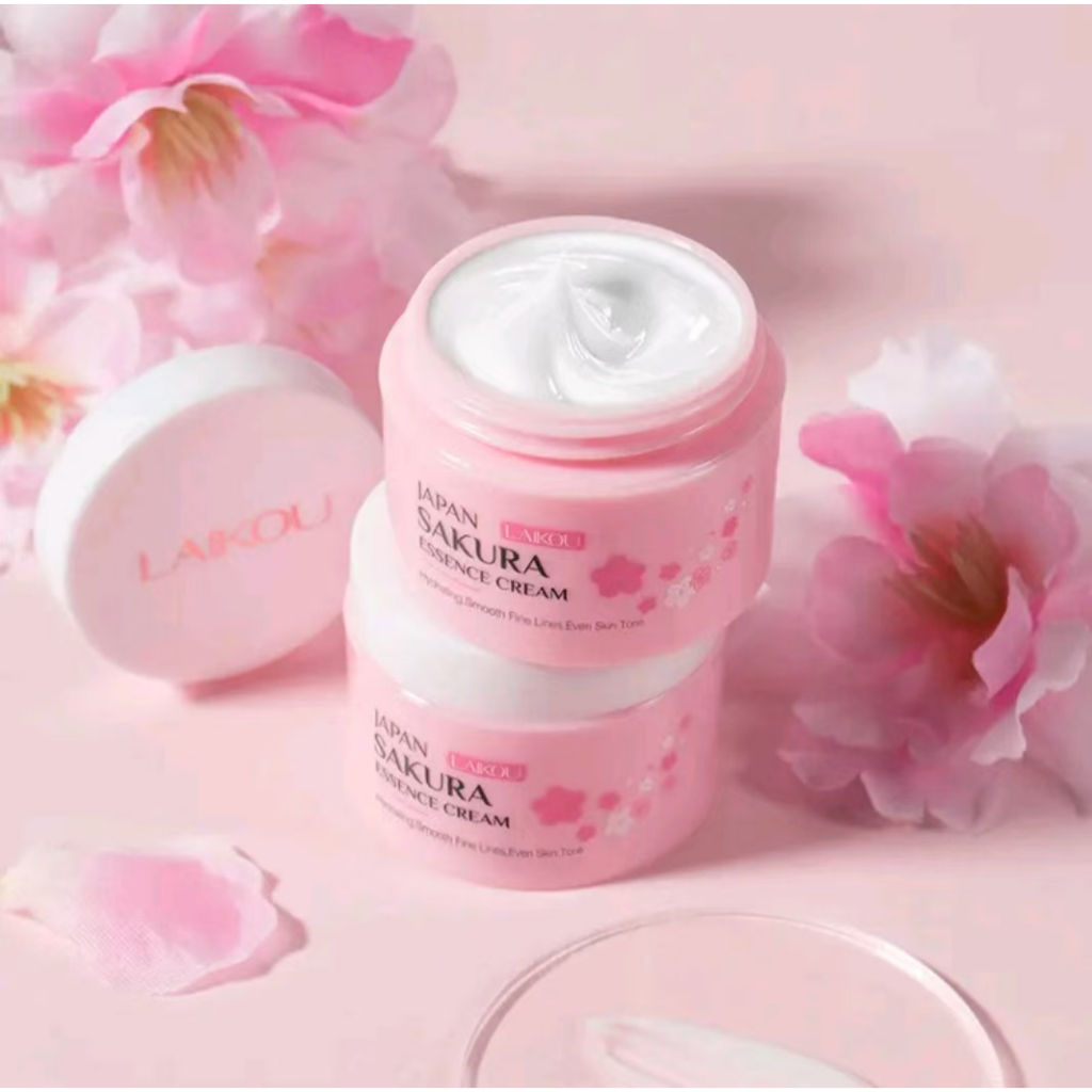 ครีมบํารุงผิวหน้า sakura ไวท์เทนนิ่งให้ความชุ่มชื้นควบคุมความมัน laikou Cherry blossoms 30 กรัม.