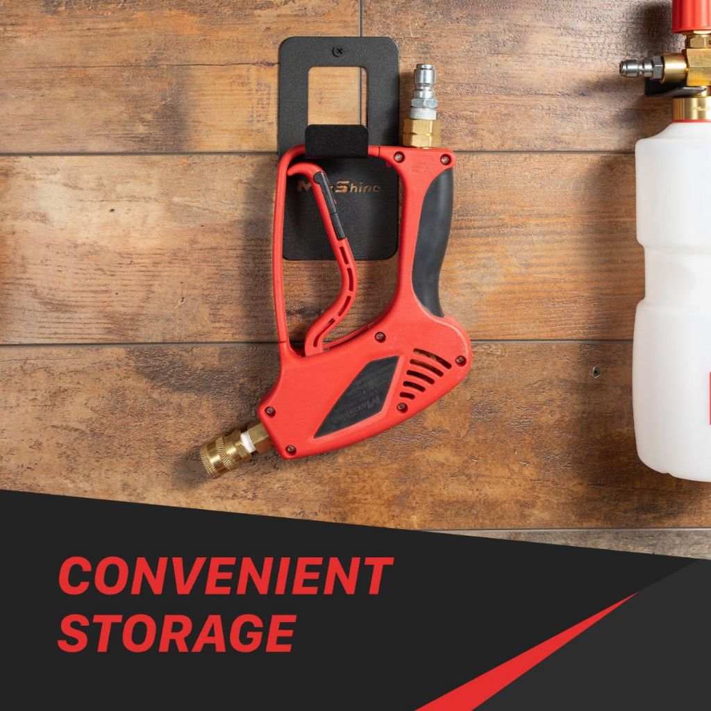 MAXSHINE High Pressure Spray Gun Holder ที่แขวนปืนฉีดน้ำแรง แบบติดผนัง เหล็กหนาแข็งแรงกันสนิมอย่างดี - รูปที่ 3