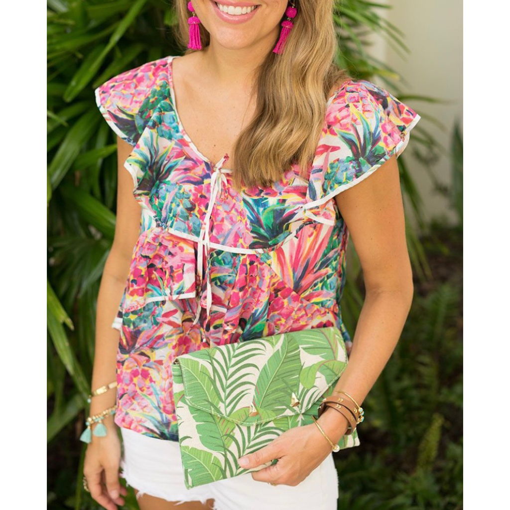 Premium ฝ้ายบางซ้อนชั้น J.CREW ไซส์ 4 อกหน้าผ้า 37 นิ้ว ยาว 22 เสื้อลายดอก เที่ยวทะเล