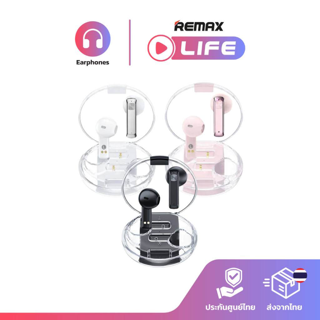 Remax Small Talk BT/TWS Clearbuds C2 - หูฟังไร้สาย Bluetooth 5.3 ตัดเสียงรบกวน ENC มีประกันศูนย์ไทย