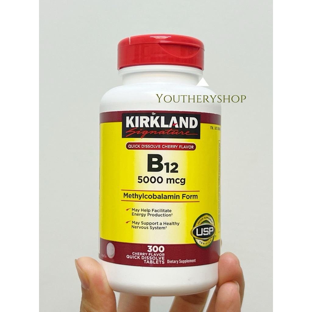 B-12 Kirkland 5000 mcg ขนาด 300 เม็ด Exp.09/2028 ของแท้
