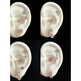 2/3🩷มีส่งด่วน🩷 (1ชิ้น) ต่างหูเงิน ต่างหูจิว จิวหู พร้อมส่งจากไทย