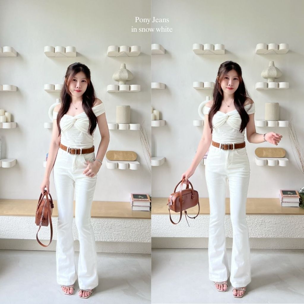 Beberlin กางเกงยีนส์ขาม้า ผ้ายืด ปลายขากำลังสวยพอดี รุ่น Pony jeans / No : 1004 - รูปที่ 5