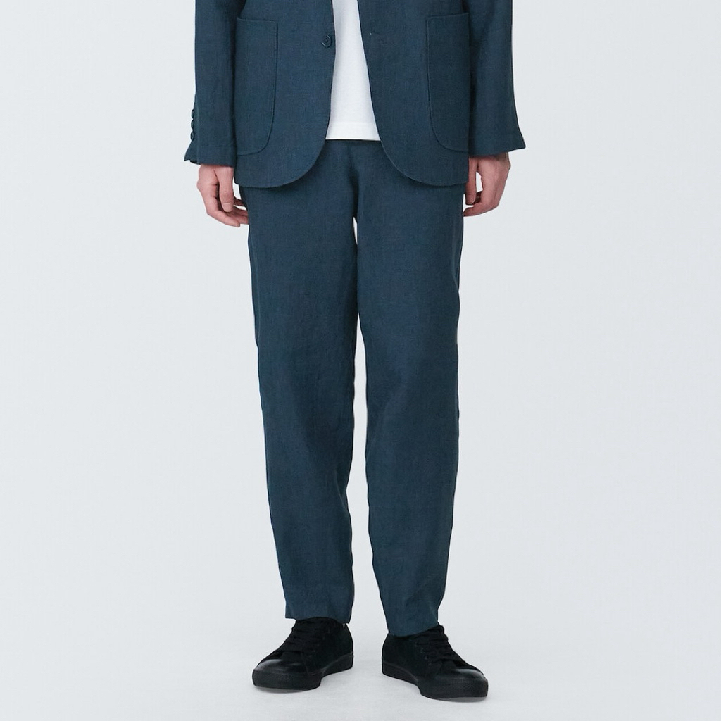 MUJI กางเกงขายาวผ้าลินิน ผู้ชาย