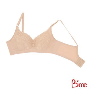 B'me เสื้อชั้นในไร้โครง level 1 ฟองบาง รุ่น ME1B94 สีดำ สีนู้ด (ลูกไม้ลาย Cherry Blossom)
