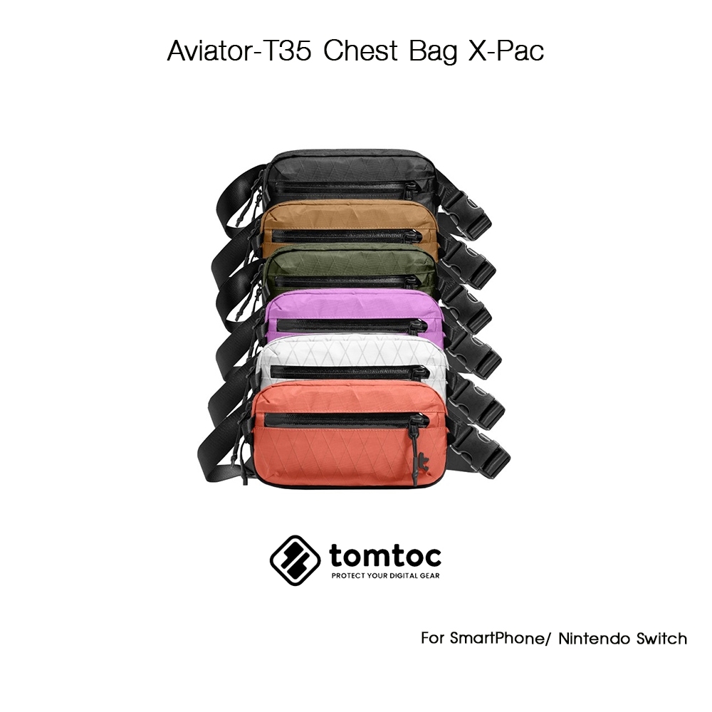 TOMTOC Aviator-T35 Chest Bag X-Pac กระเป๋าคาดอกเกรดพรีเมี่ยมจากอเมริกา สำหรับ SmartPhone/ Nintendo S