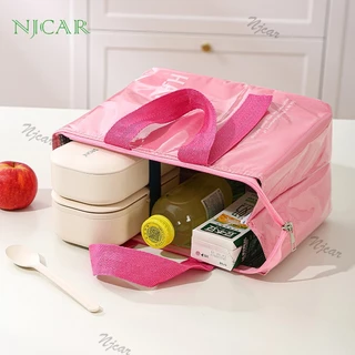 NJCAR1 BAG กระเป๋าเก็บอุณหภูมิ ใส่อาหารกลางวัน กล่องข้าว เก็บอาหาร กันน้ำPU ถุงใส่อาหาร มีหูหิ้ว