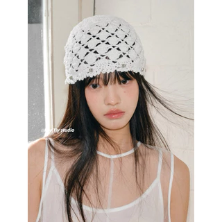 gurls.girl | Fey Tiy studio หมวกบีนนี่ลูกไม้ ส่งจากไทย