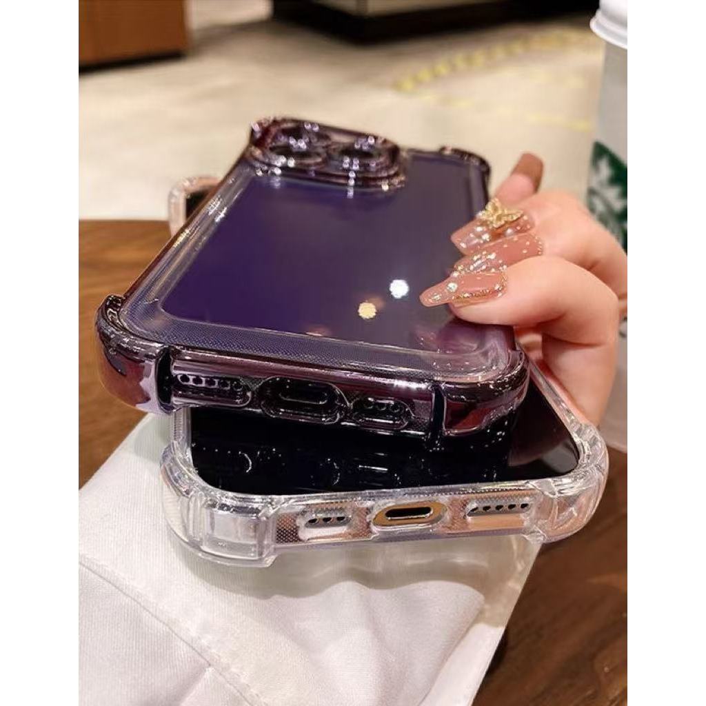 เคสใส กันรอยเลนส์กล้อง สำหรับ Vivo Y03 Y18 Y03T Y28S Y28 4G Y21 Y21T T1X Y33S Y33T เคสขอบสี กันกระแทก หรูหรา - รูปที่ 5