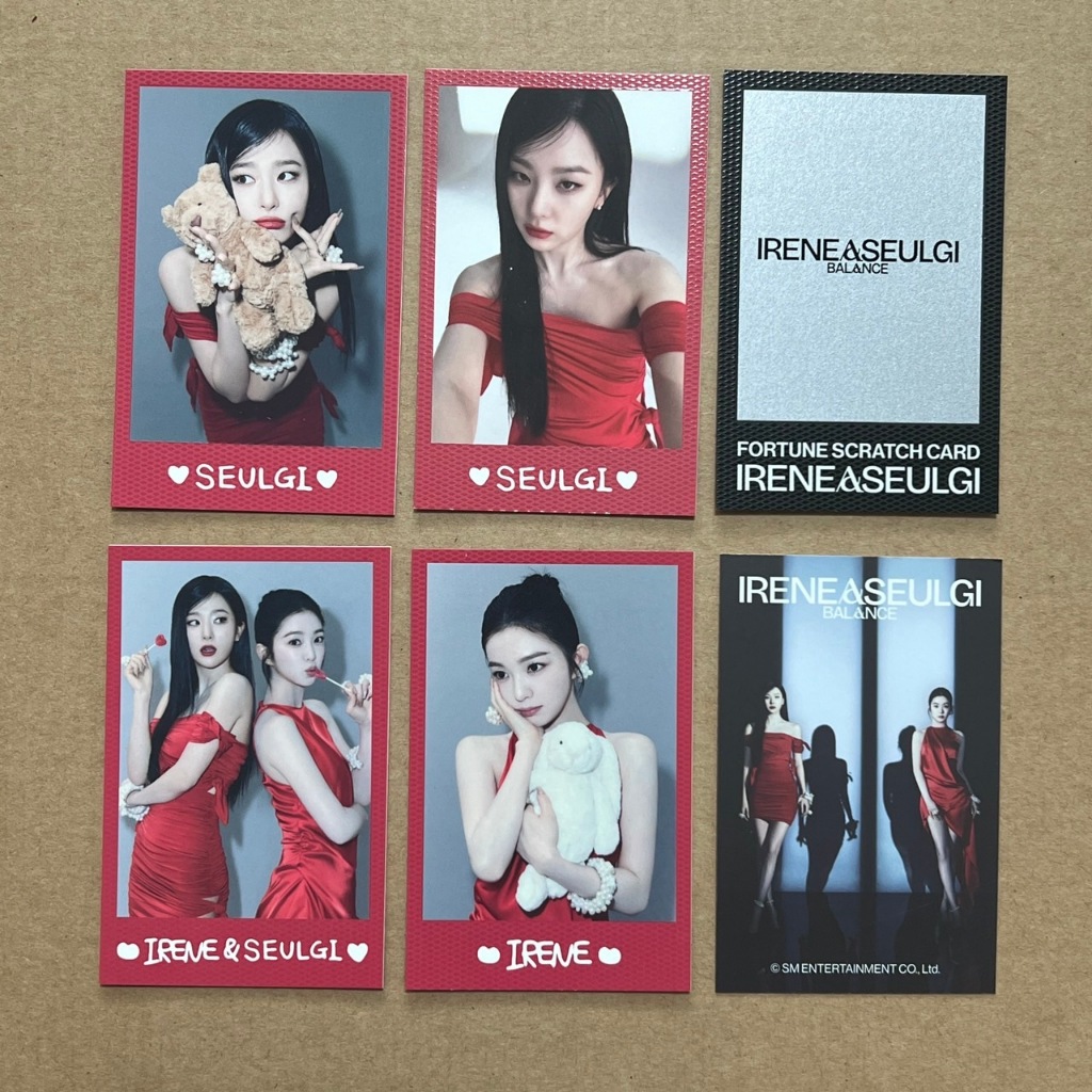 [พร้อมส่ง]  Red Velvet Irene & Seulgi Balance concert Fortune Scratch Card Set ไอรีน ซึลกิ