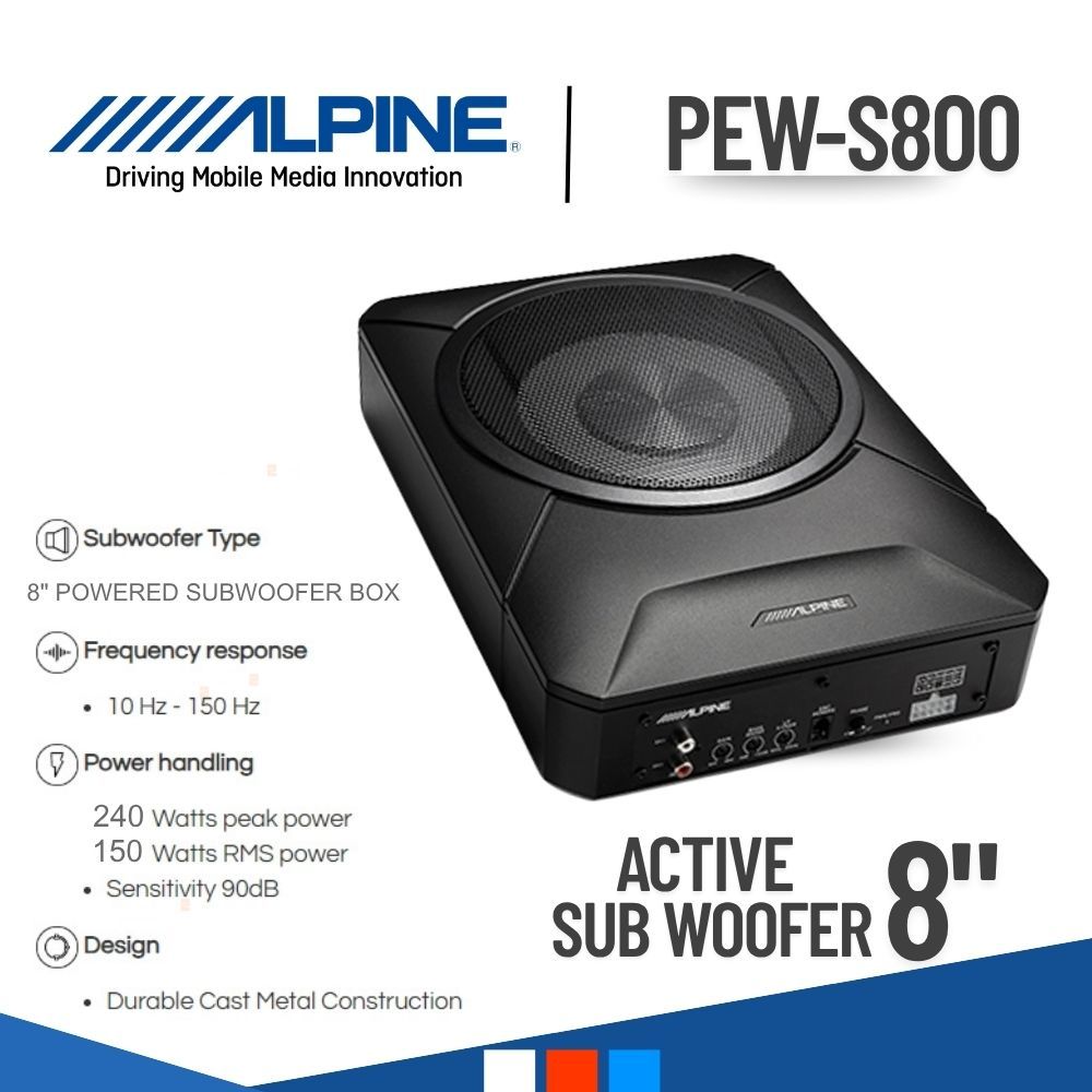 🔥คุ้มราคา🔥ซับบ็อกซ์ Alpine PWE S800 ขนาด 8นิ้ว ดอกซับ BASSBOX เสียงเบสหนัก ตู้ซับสำเร็จรูป SUBBOX แอมป์ในตัว ของแท้100%