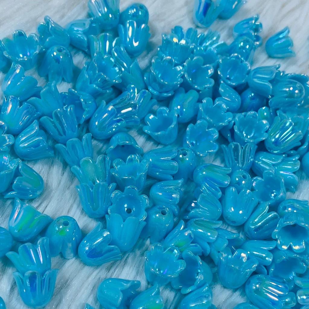 ดอกบัวดิน ใส และแบบทึบ เคลือบโฮโลแกรม ดอกบัวดินโฮโลแกรม อุปกรณ์เสริมงานฝีมือ งาน DIY