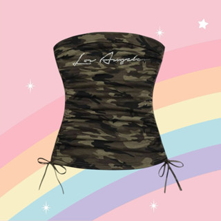 เกาะอกปักเพชร ลายพรางรูดข้าง