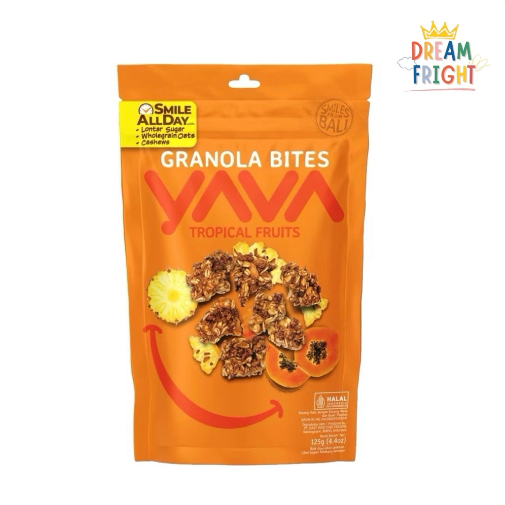 YAVA Granola Bites Tropical Fruit 125g | ขนมธัญพืชผลไม้
