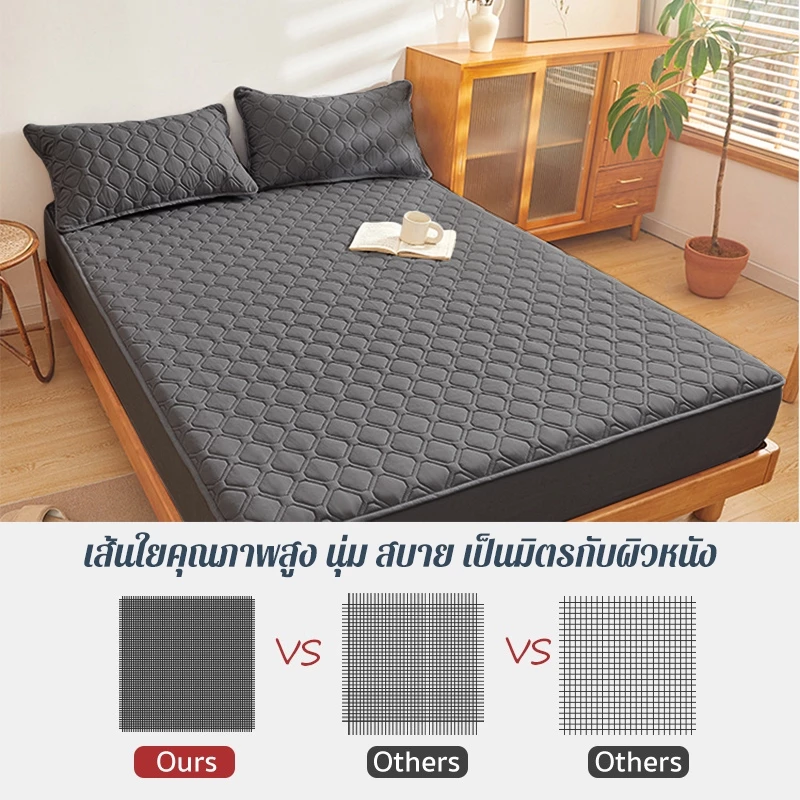 ผ้าปูที่นอนกันน้ำและกันไรฝุ่น วัสดุ TPU ขนาด 3ฟุต/3.5ฟุต/4ฟุต/5ฟุต/6ฟุต thumbnail 9
