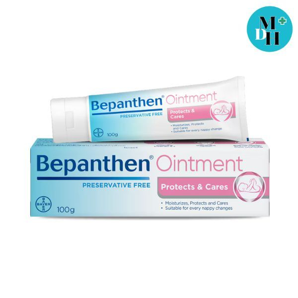 Bepanthen Ointment 100g.บีเแพนเทน ออยเมนท์ ขนาด 100 กรัม (21352)