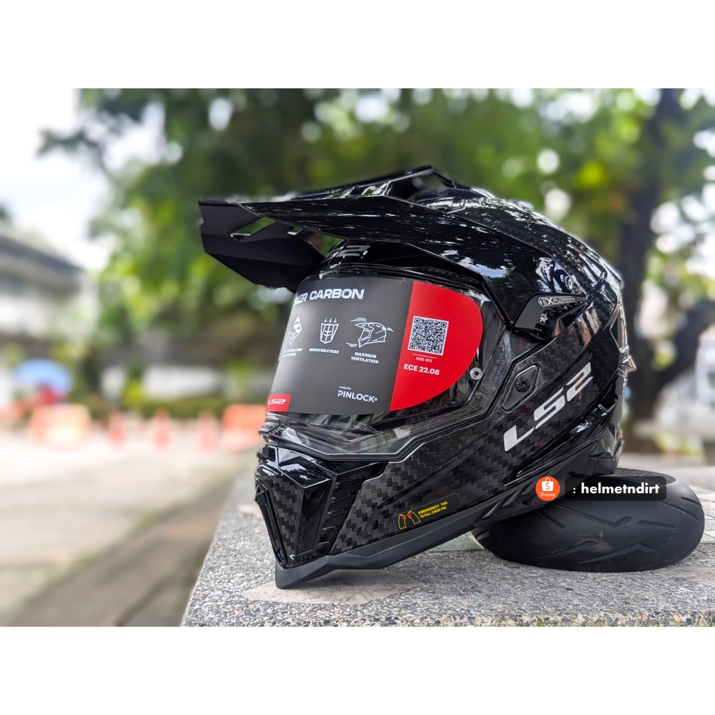 หมวกโมตาด LS2 MX701(2025) Carbon Gloss Black สีดำเงา ลายคาร์บอน ไซส์ M L XXL
