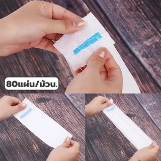 CTUHAO กระดาษรองคอตัดผม กระดาษพันคอตัดผมสำหรับร้านบาร์เบอร์วินเทจ 1ม้วนมี80แผ่น สินค้าพร้อมจัดส่ง