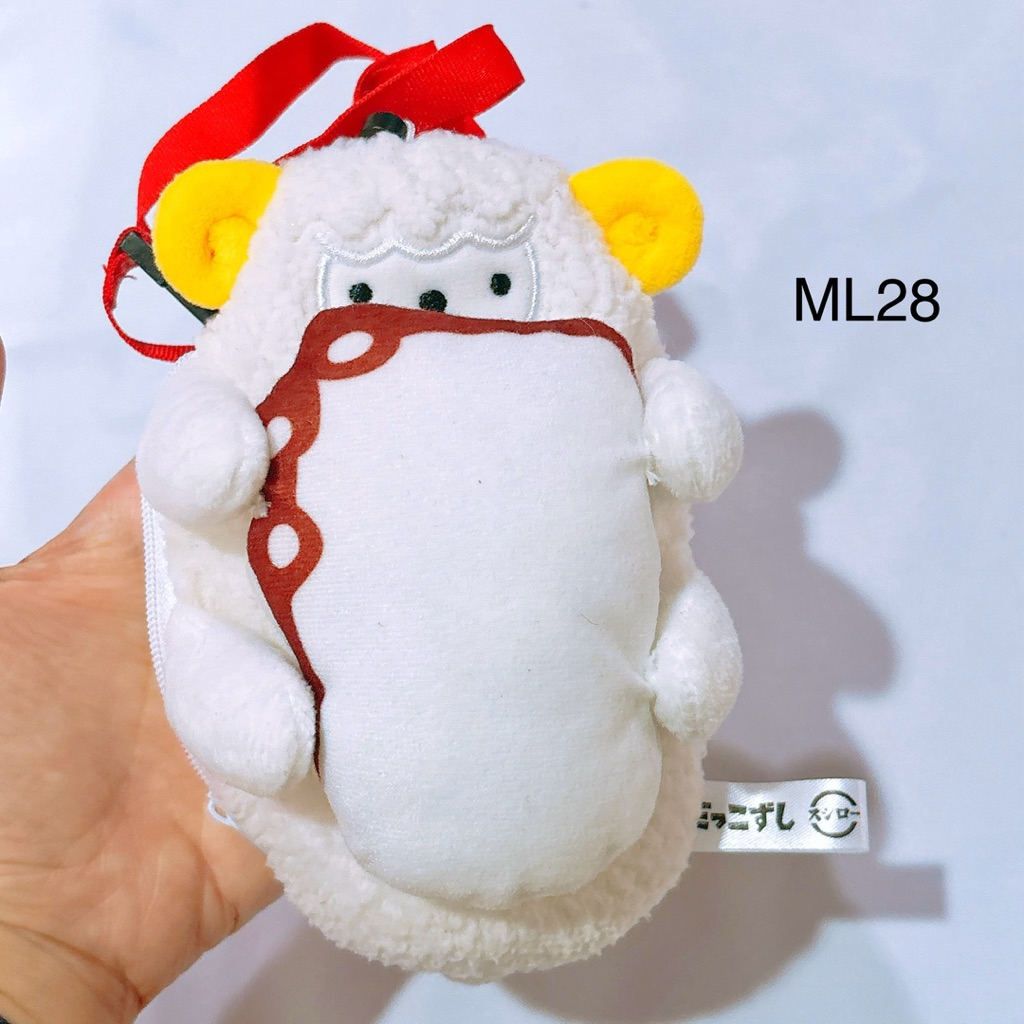 พวงกุญแจ ตุ๊กตา กระเป๋า มือสอง ที่ใส่บัตร sushiro ซูชิโระ หมีแพนด้า หน้าหมีปลาทูน่า แพะ หน้าปลาหมึก 