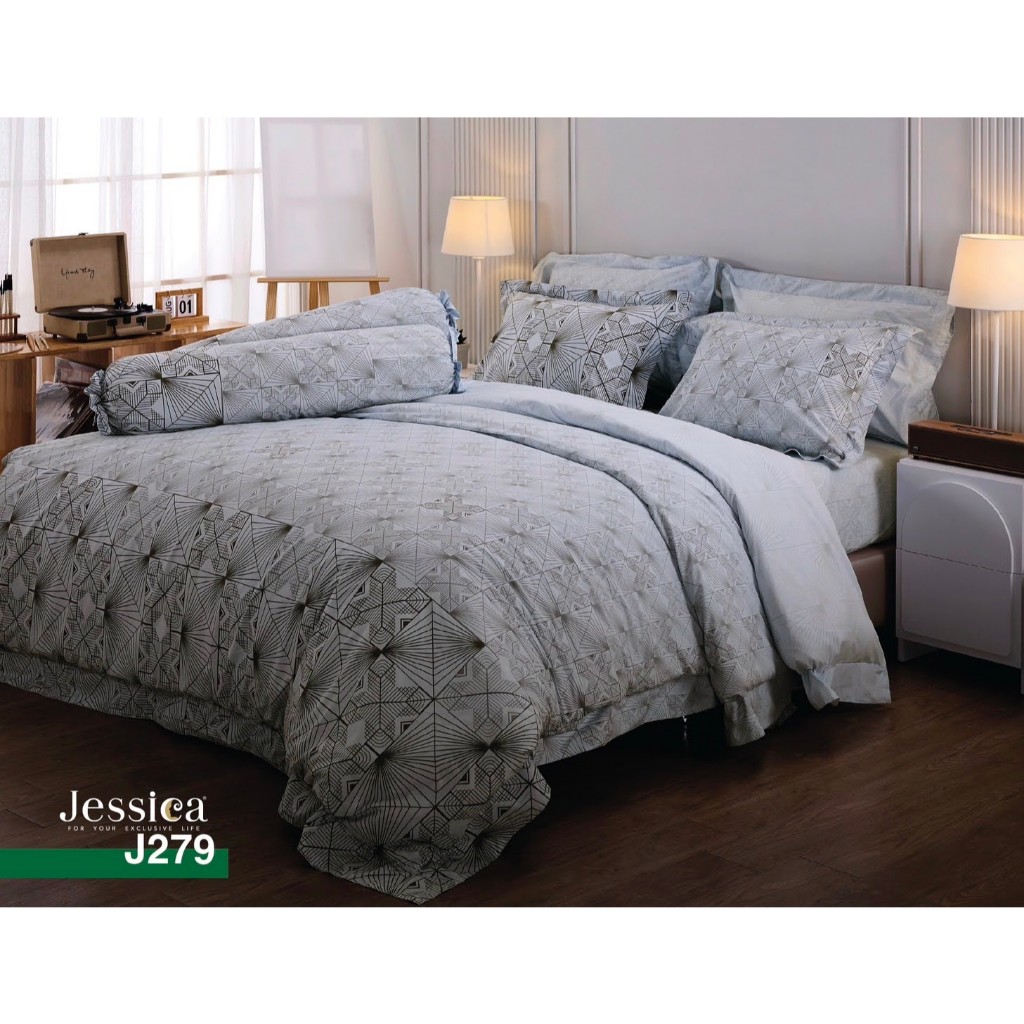 J279 : JESSICA ชุดเครื่องนอนเจสซิก้า รุ่นพิมพ์ลาย (ชุดผ้าปูที่นอน 3.5 , 5 , 6 ฟุต ผ้านวม)