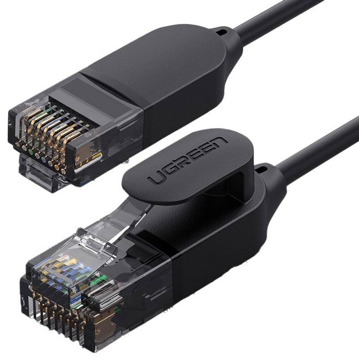 70656 internet network cable Ethernet patchcord RJ45 Cat 6A UTP 1000Mbps 10m black Ugreen สายแลน ออก