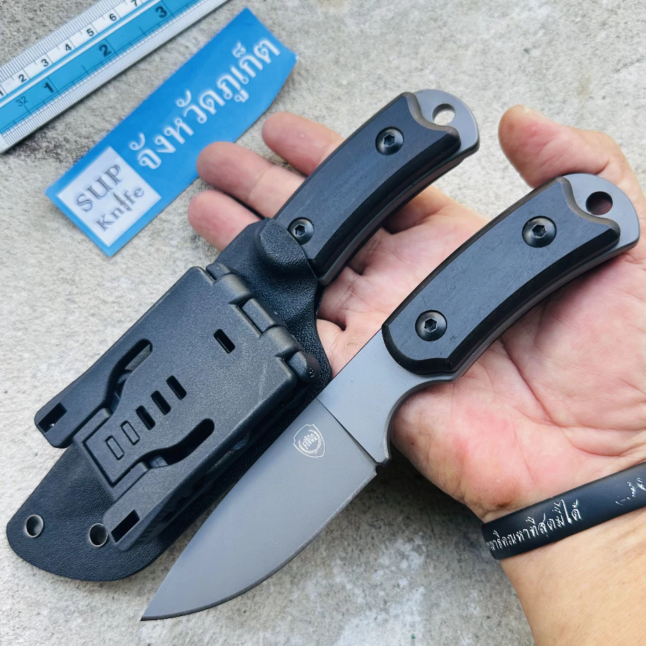 มีด FBIQQ ของแท้1000% มีโลโก้FBIQQ บนใบมีด รุ่น ผงาดโลก Fearless -005 FBIQQ knife