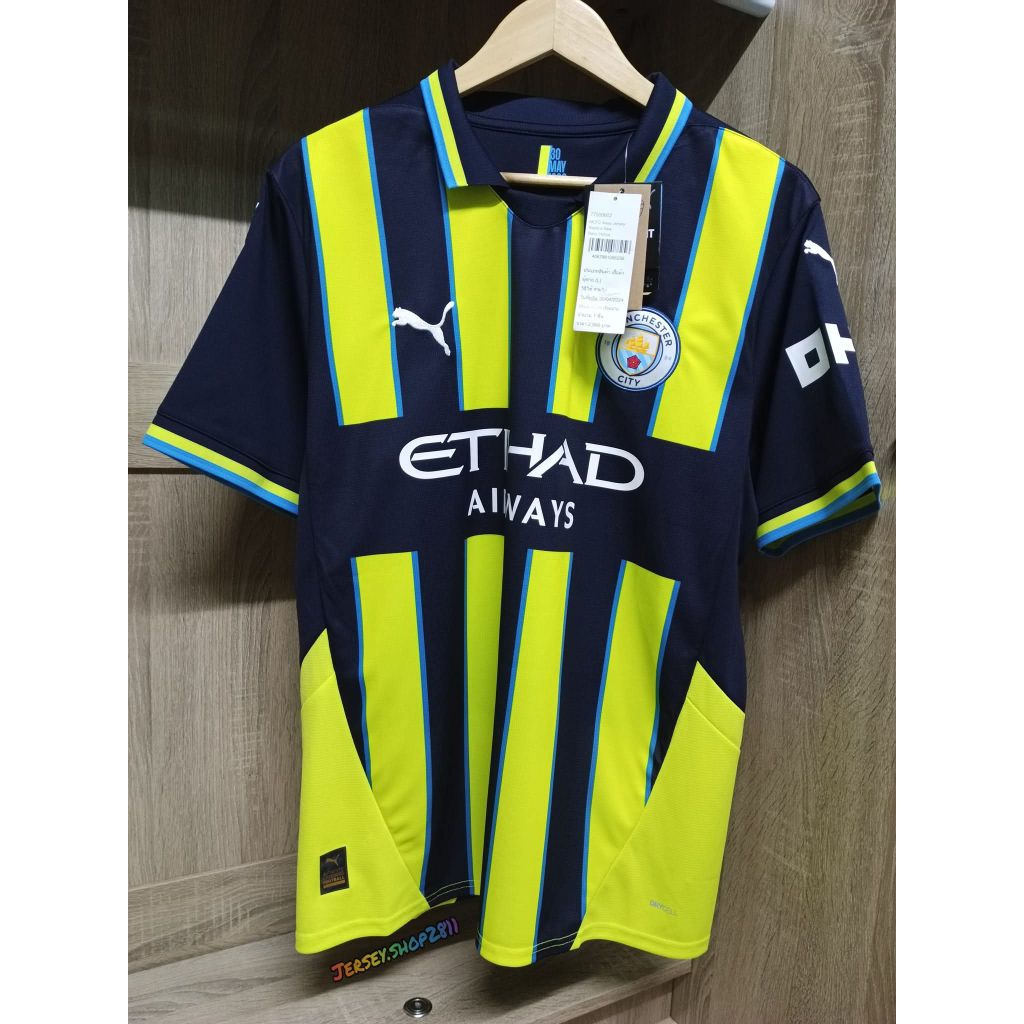 เสื้อฟุตบอลแท้ ทีมแมนซิตี้ 🟢⚫ ชุดเยือน ปี 2024/25 เสื้อแมนซิตี้ ManchesterCity