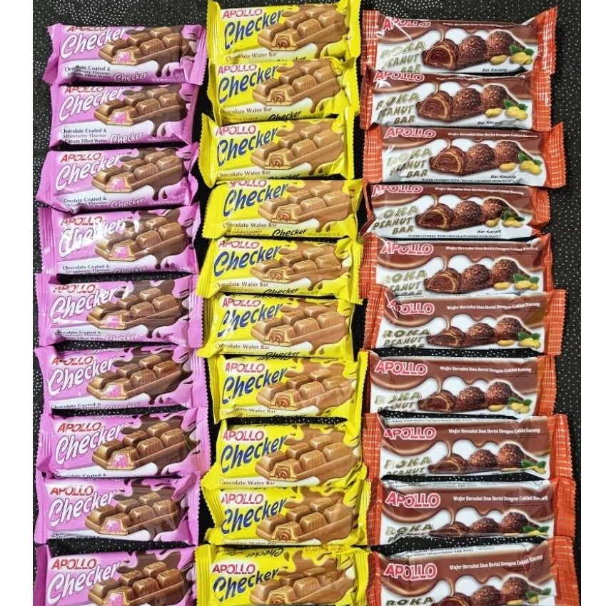 (30 ชิ้น)Apollo Checker ช็อกโกแลต อะพอลโล่ ล้วน