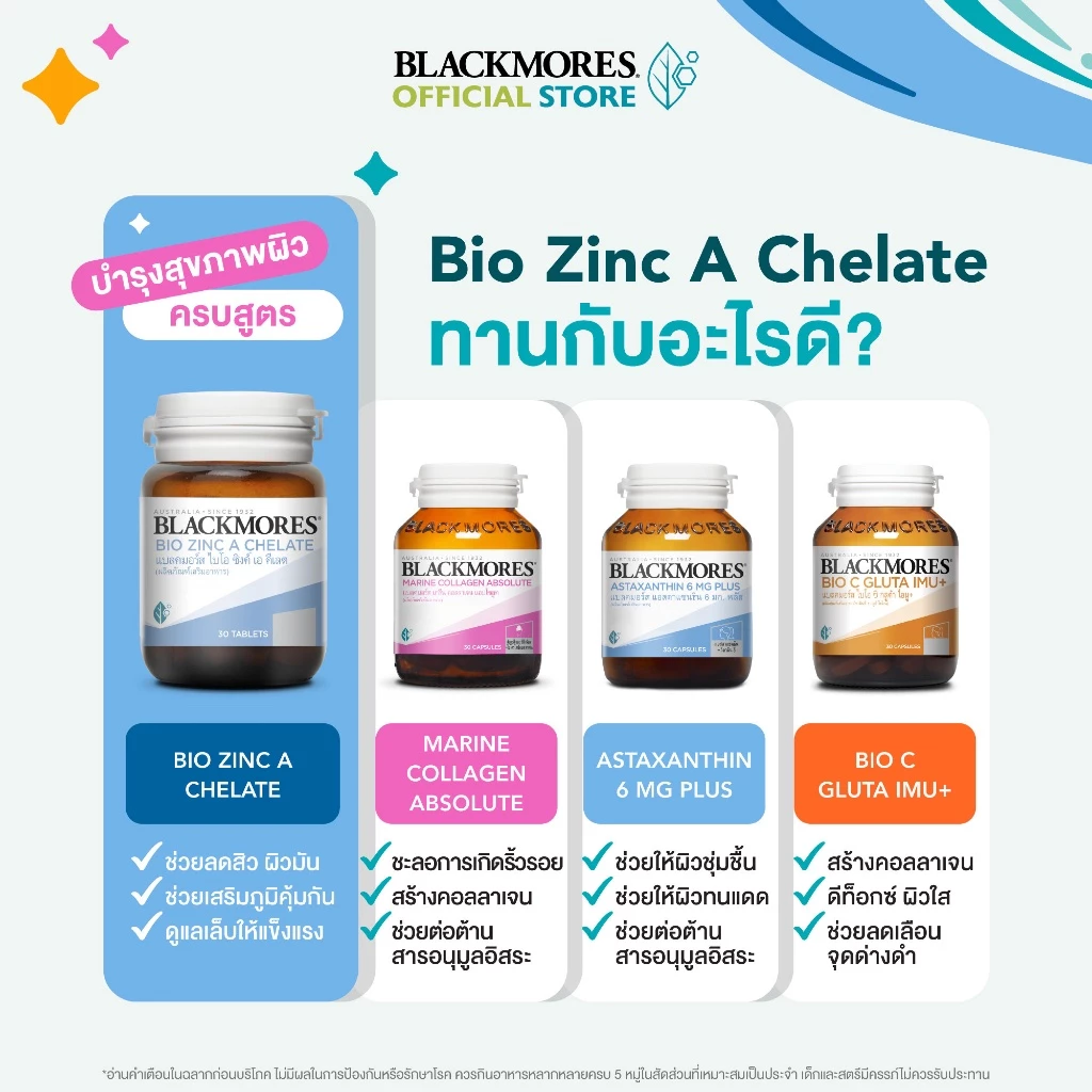 Blackmores Bio Zinc A Chelate (30 tabs) แบลคมอร์ส ไบโอ ซิงค์ เอ คี เลต (30 เม็ด) thumbnail 7